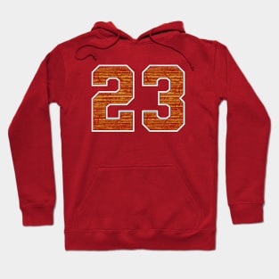 23 || Red Gold | Sport Number Hoodie